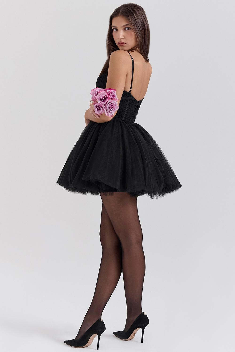 Princess  black tulle mini dress - sale Product Image