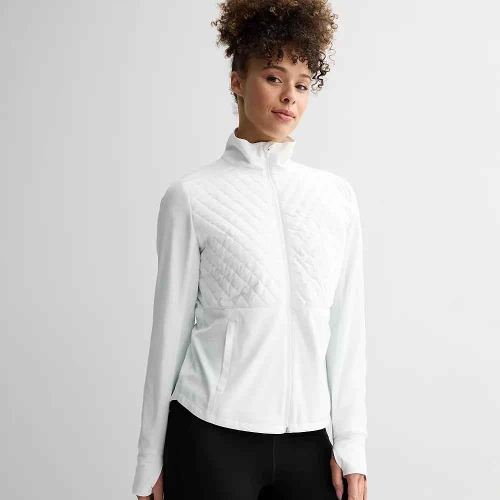 Women's Tek Gear® Woven Mixed Media Jacket, Size: Large, Modern White Product Image