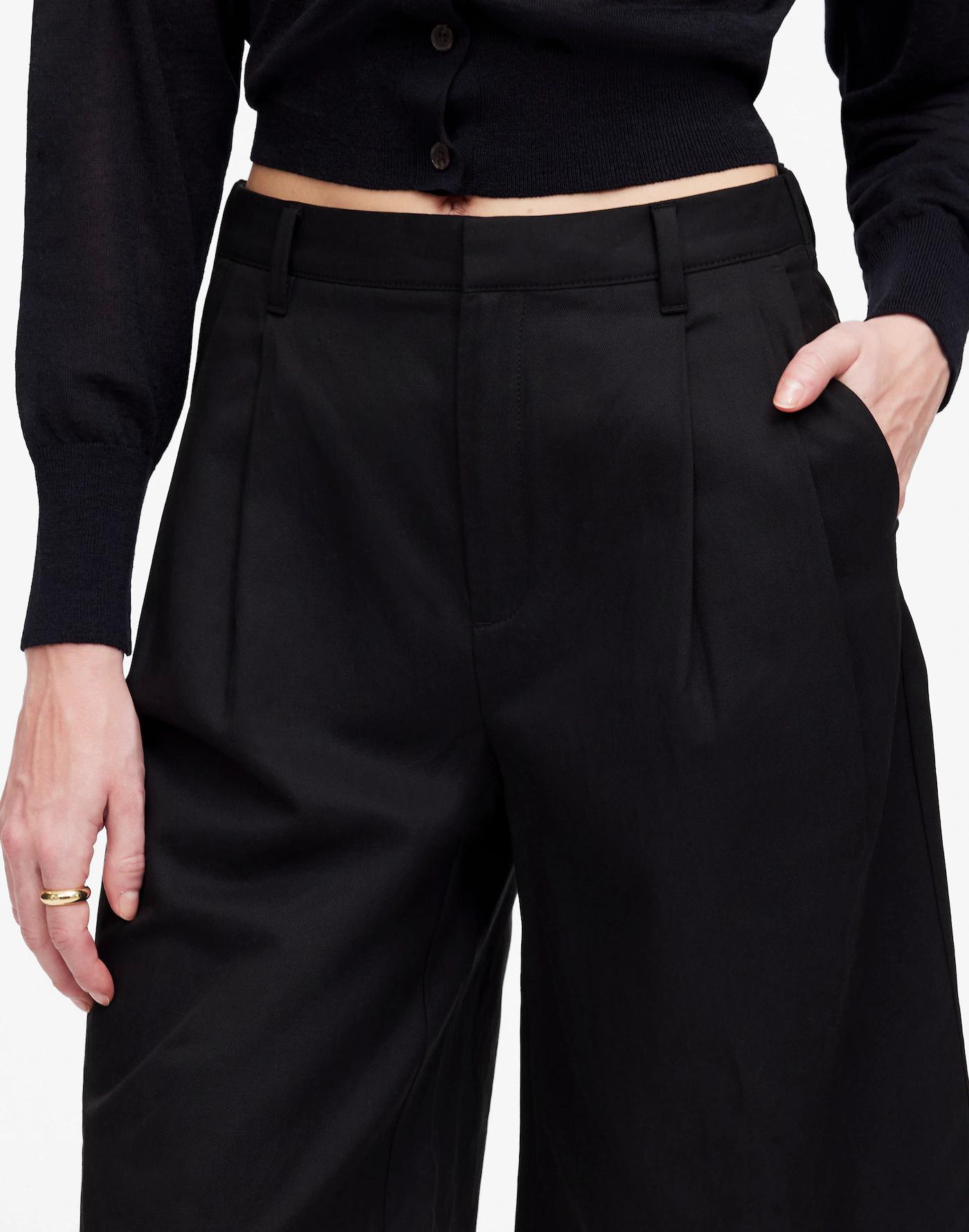 Relaxed Pleated Trouser Shorts in Drapey Twill Product Image