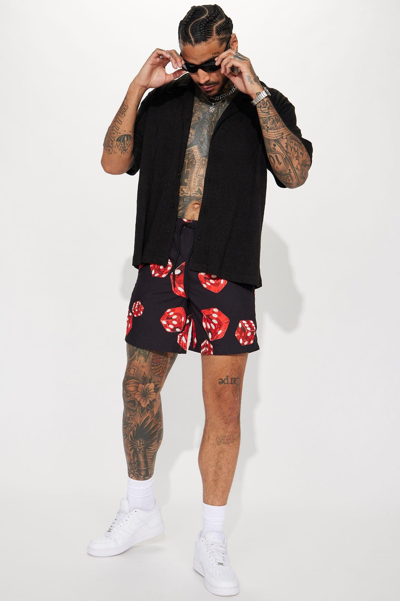 Rolling Dice Swim Classic Trunk - Black/Red Product Image