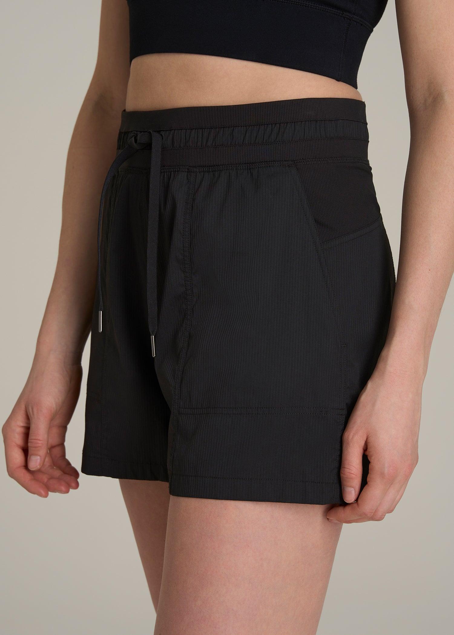 High Rise After Practice Short for Tall Women in Black Female Product Image