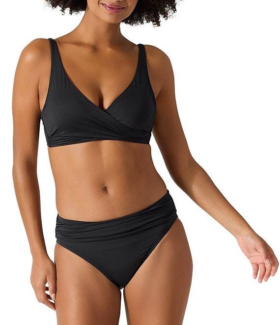 Tommy Bahama Pearl Solids Underwire Wrap Front Swim Top Product Image