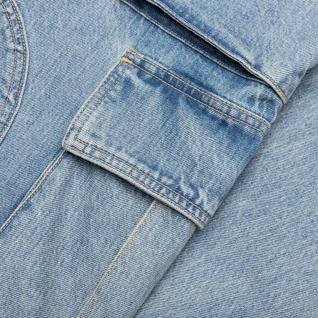 Denim Logo Cargo Pants - Light Wash Male Product Image