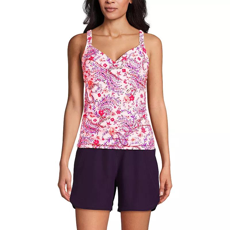 Women's Lands' End Surplice Underwire Tankini Swimsuit Top,  Product Image