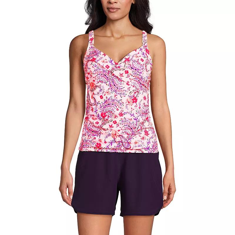 Women's Lands' End Surplice Underwire Tankini Swimsuit Top,  Product Image