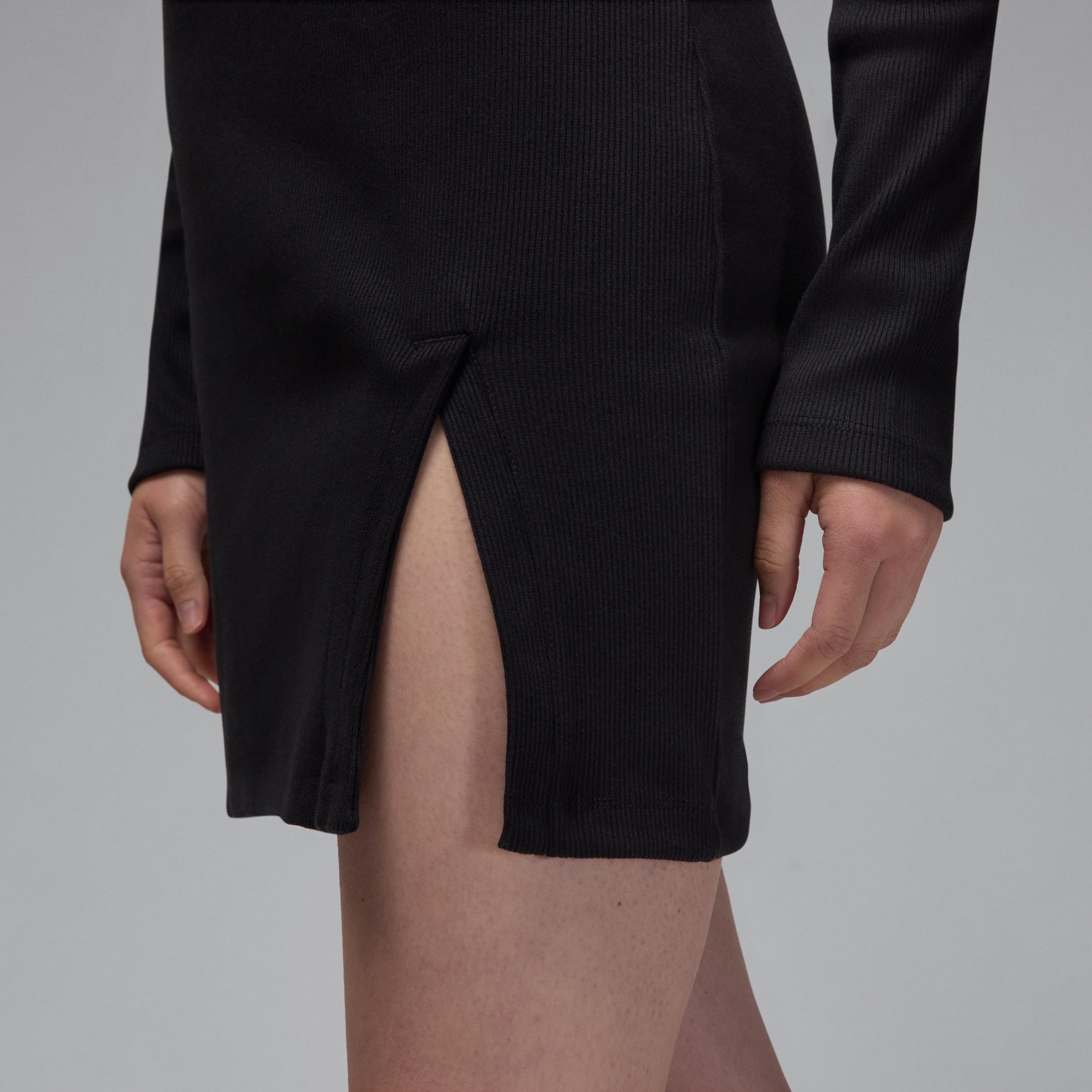 Womens Jordan 1/2-Zip Long-Sleeve Knit Dress | HF9477-010 Product Image