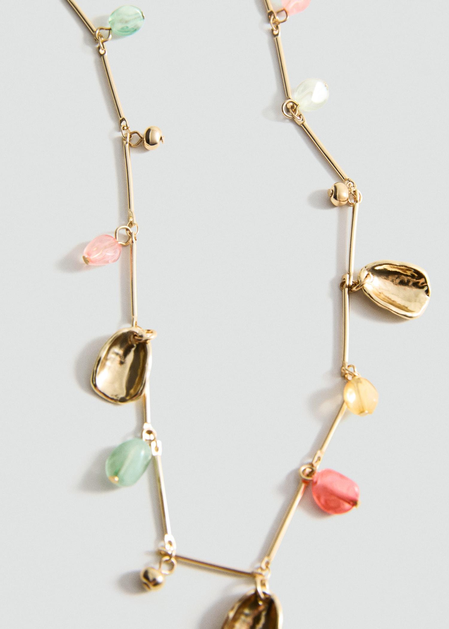 Combined bead chain necklace - Women | MANGO USA Product Image