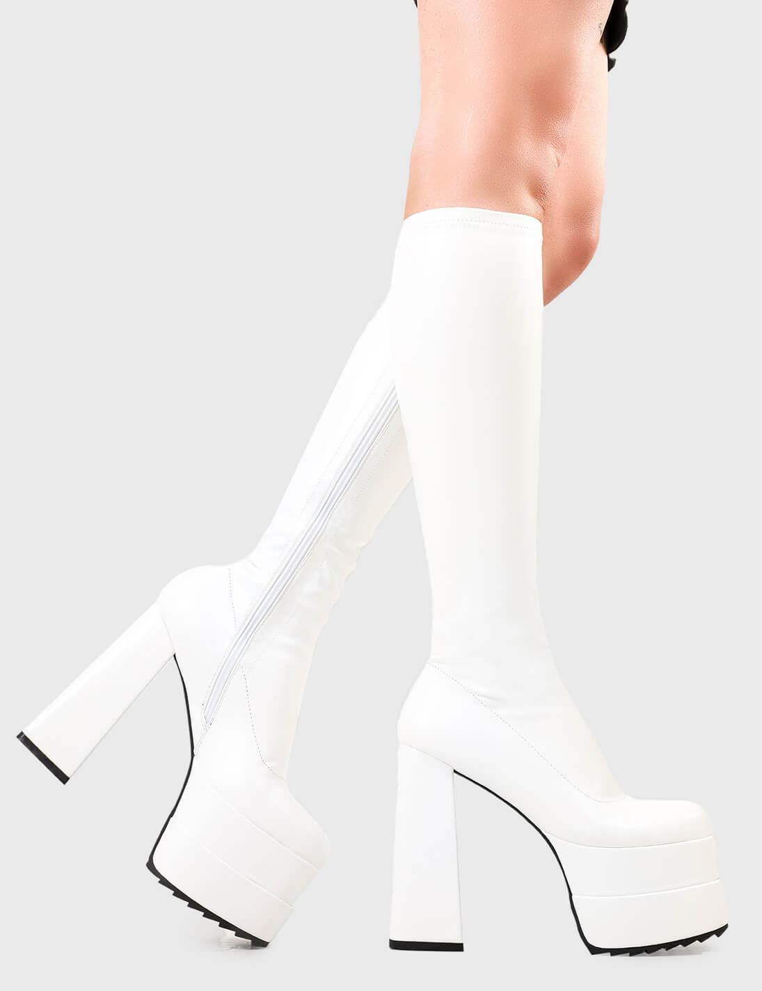 Bad Gurl Platform Knee High Boots Product Image