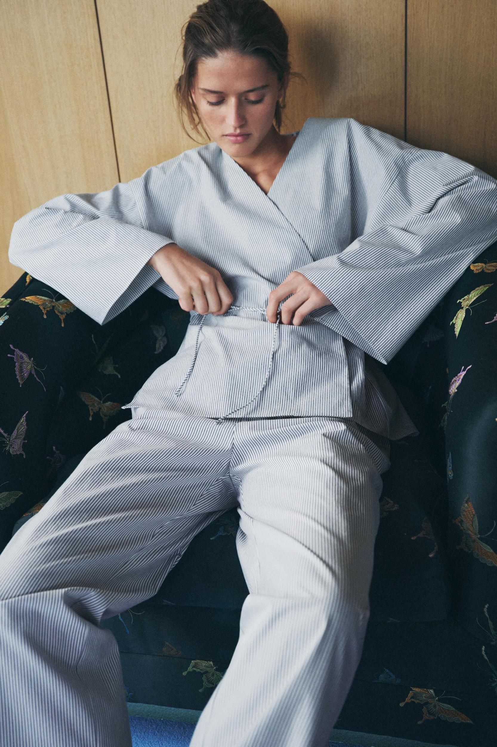 STRIPED PAJAMA PANTS Product Image