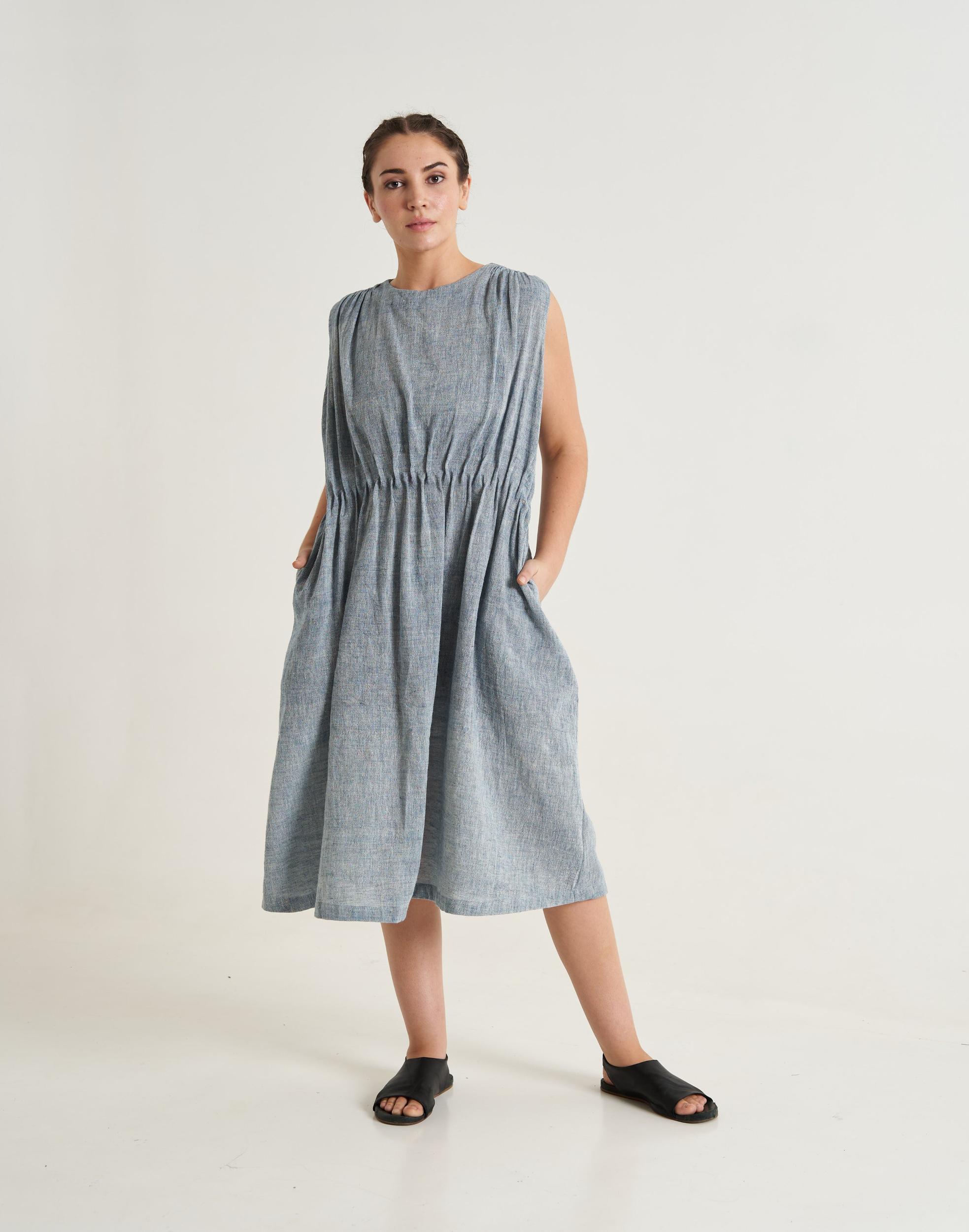 Indigo organic midi Dress Product Image