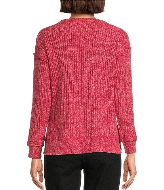 Westbound Pocket Long Sleeve Crew Neck Sweater Product Image
