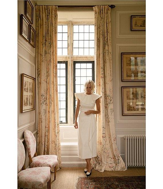 Antonio Melani x Jennifer Sumko Eden Satin Twill High Rise Ruffle Pencil Midi Coordinating Skirt Product Image