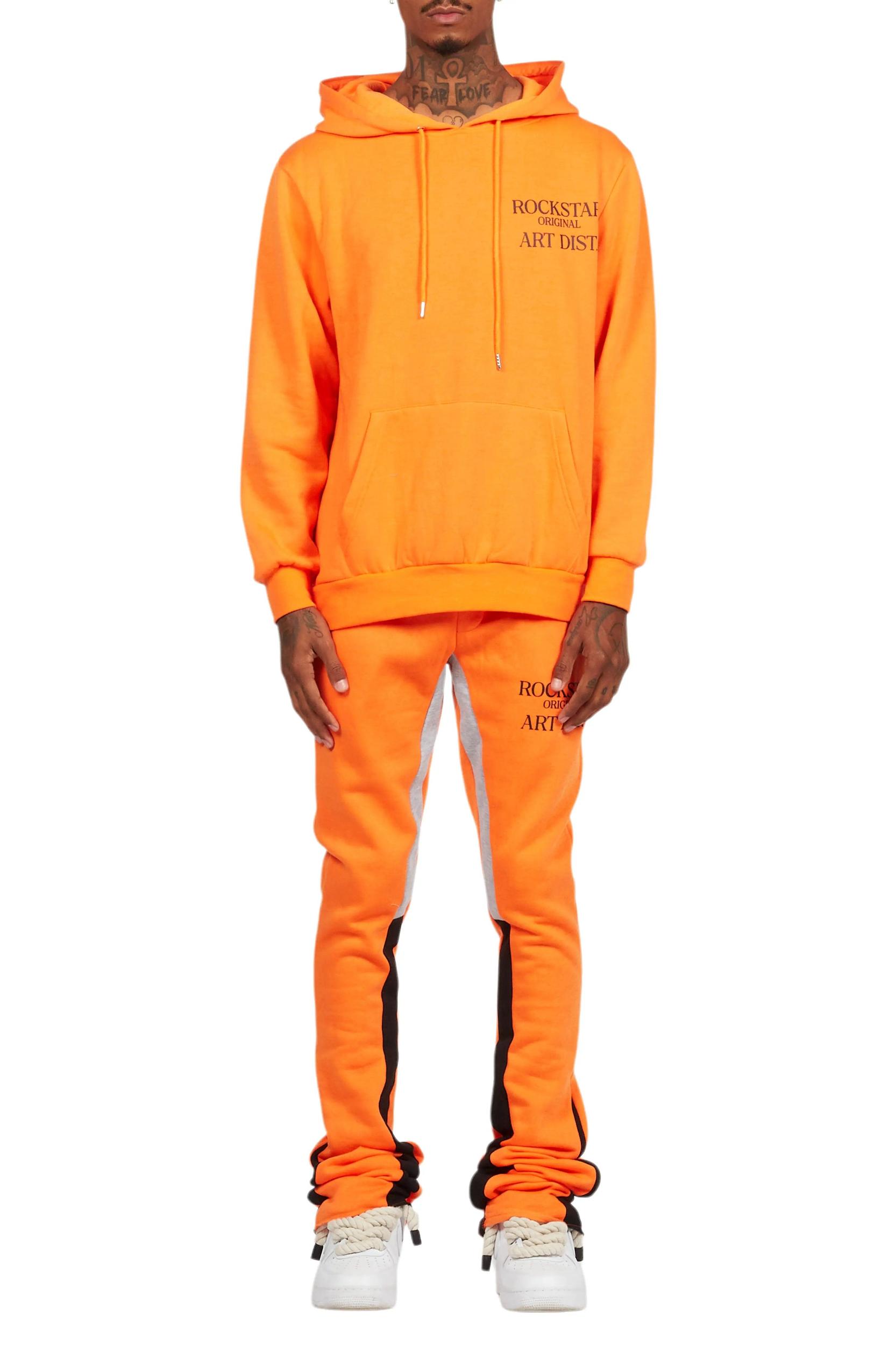 Briggs Orange Hoodie/Super Stacked Flare Track Set Male Product Image