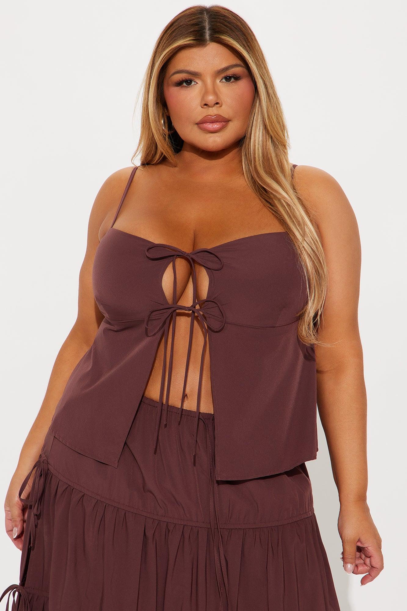 The Amelia Maxi Skirt Set - Brown Product Image