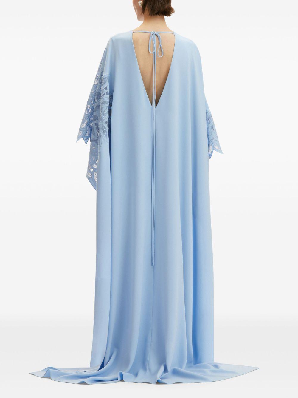 rose-motif cut-out kaftan dress Product Image