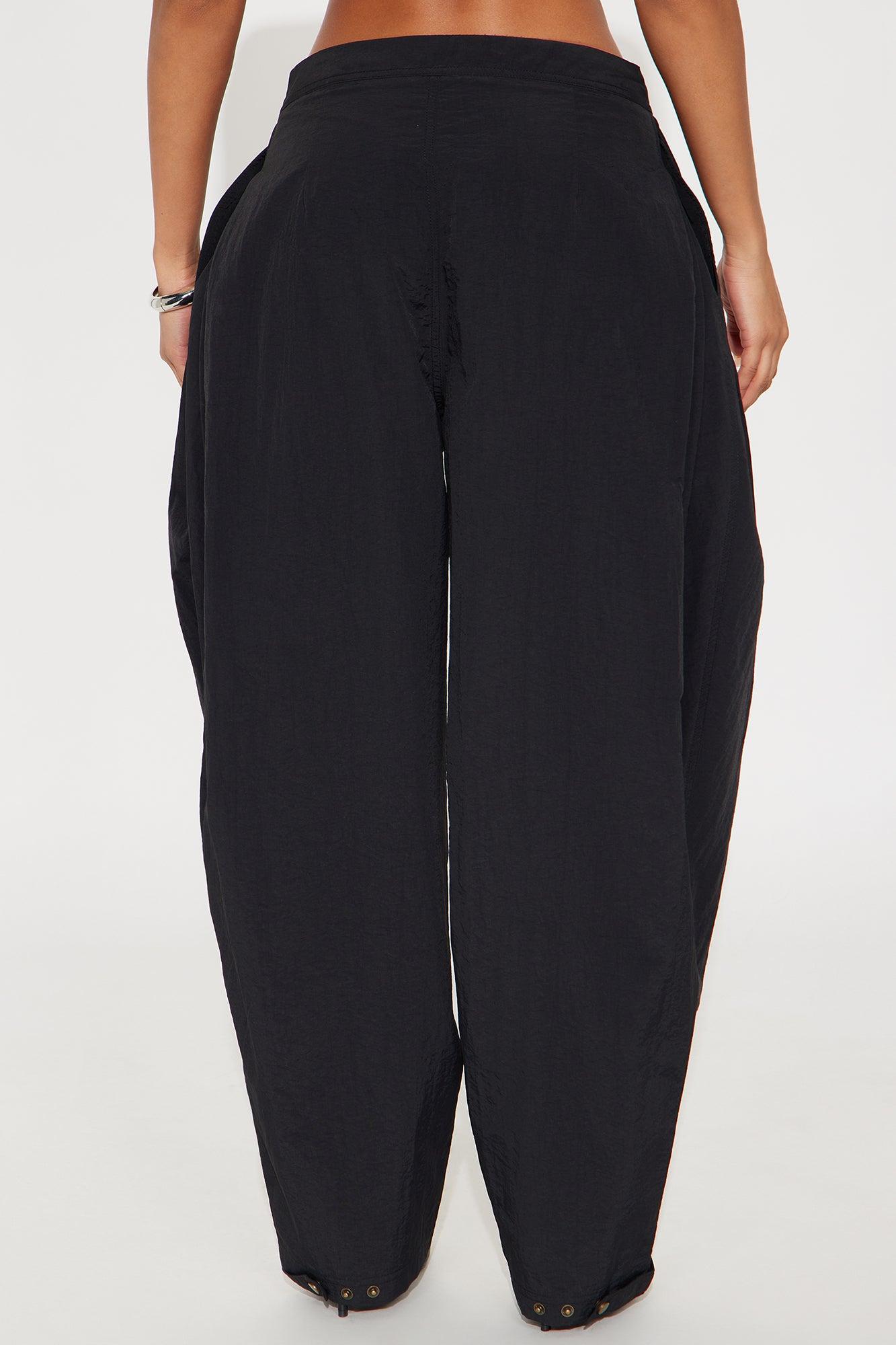 Nylon Windbreaker Pant - Black Product Image