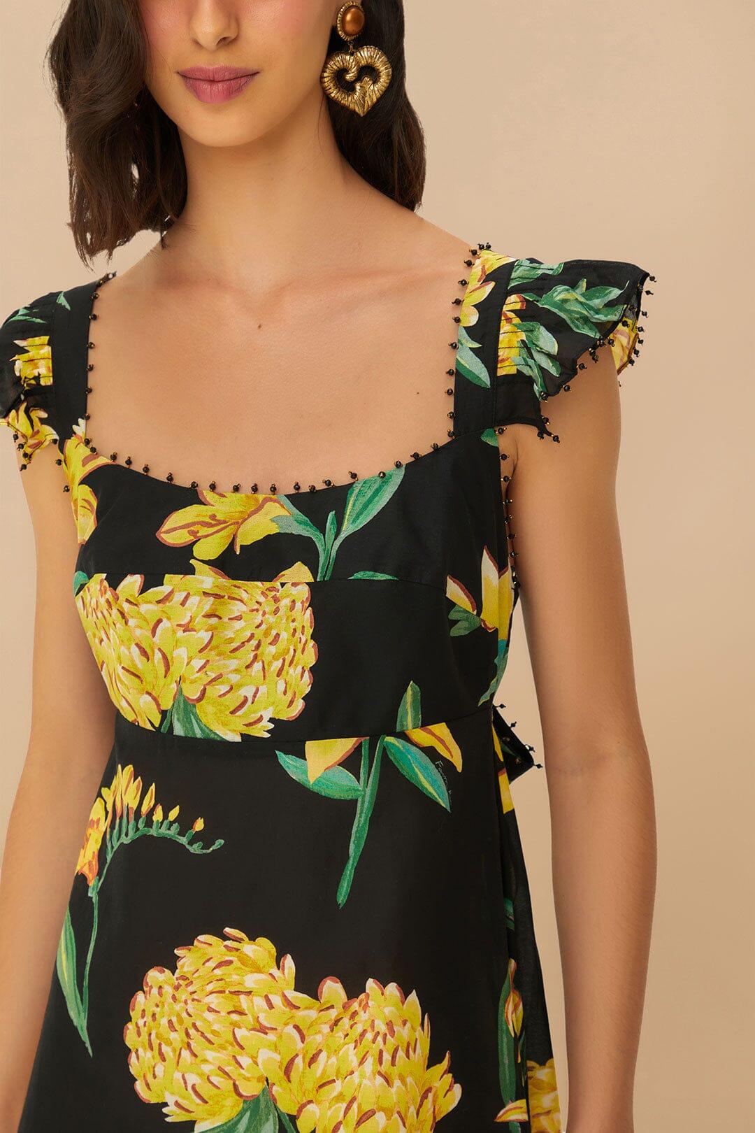 Black Alice Flowers Maxi Dress Product Image