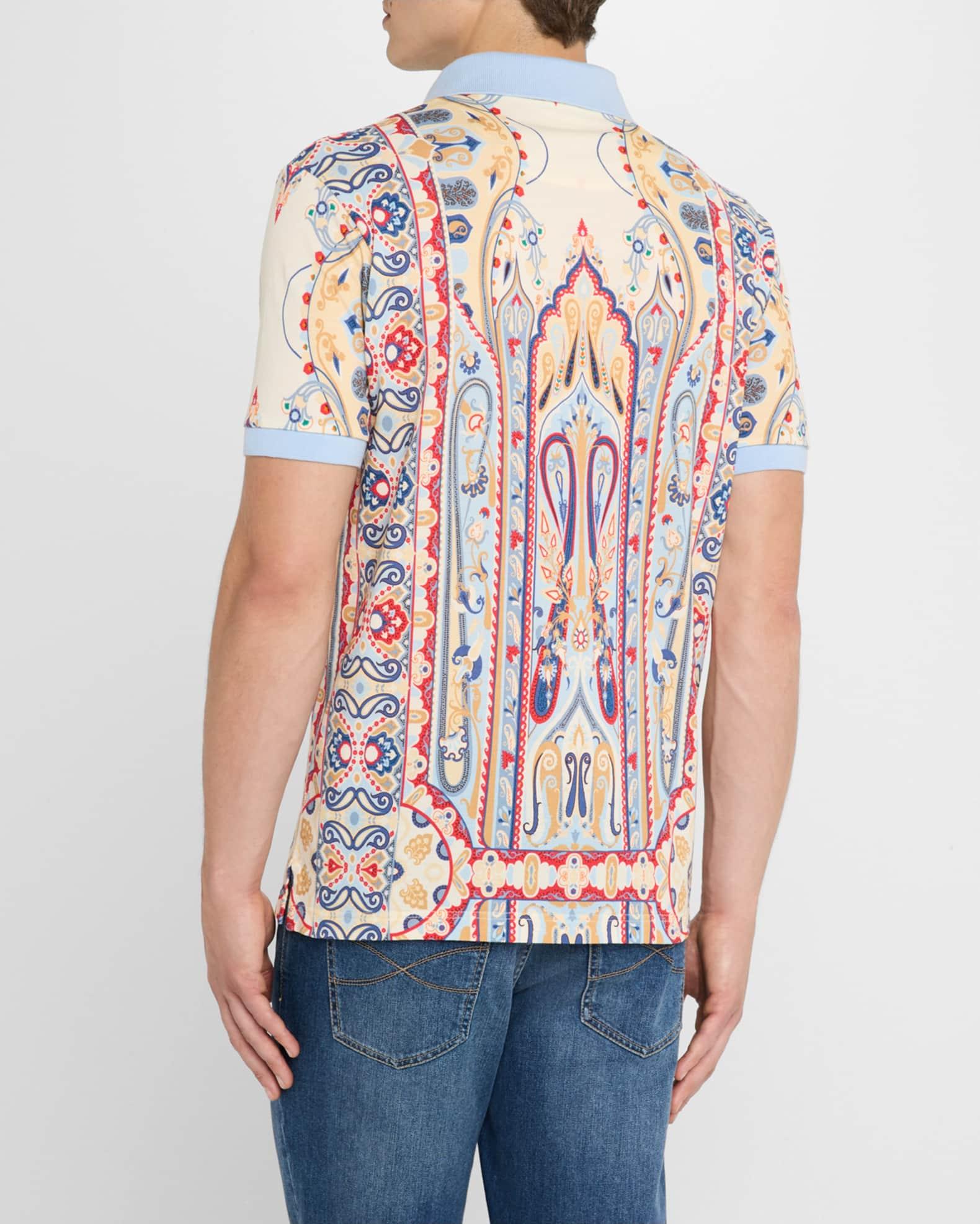 Mens Patterned Polo Shirt Product Image