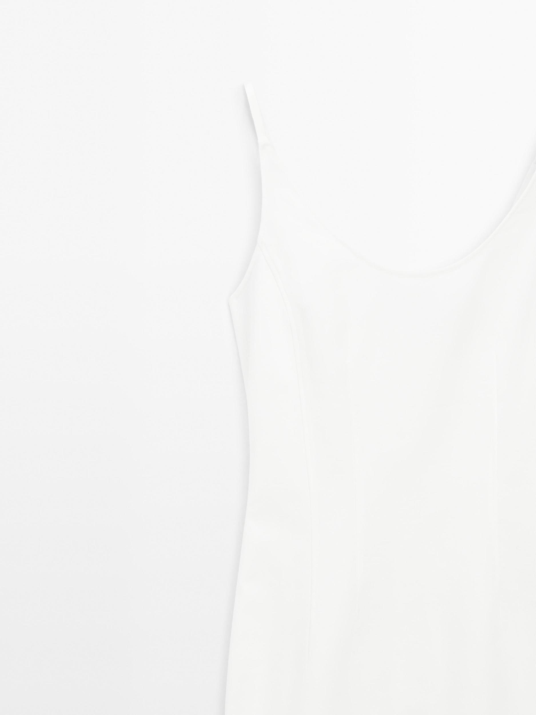 Cotton blend strappy midi dress Product Image