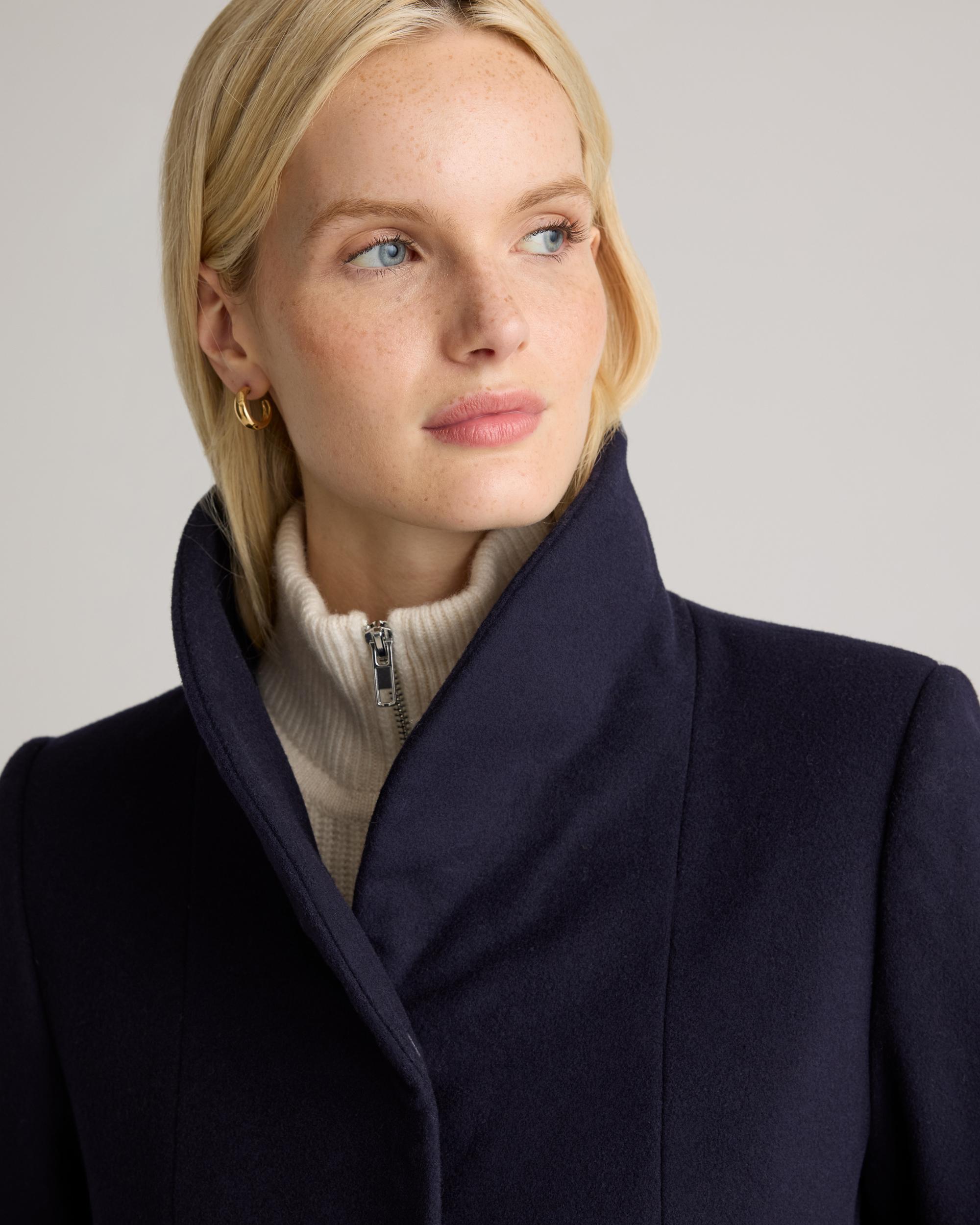 Quince | Women's Italian Wool Cocoon Coat Wool/Nylon Product Image