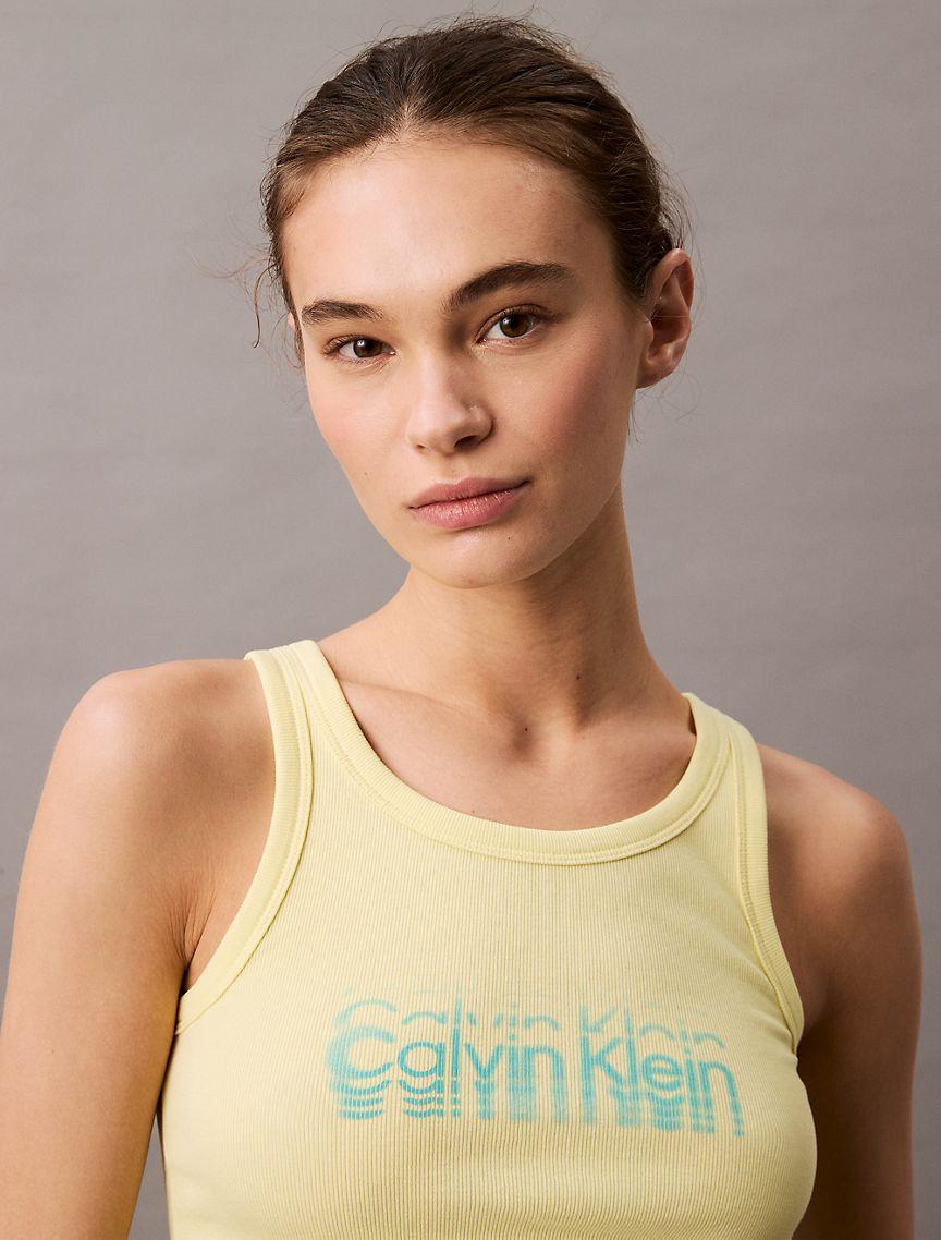 Cotton Contour Rib Logo Graphic Tank Product Image