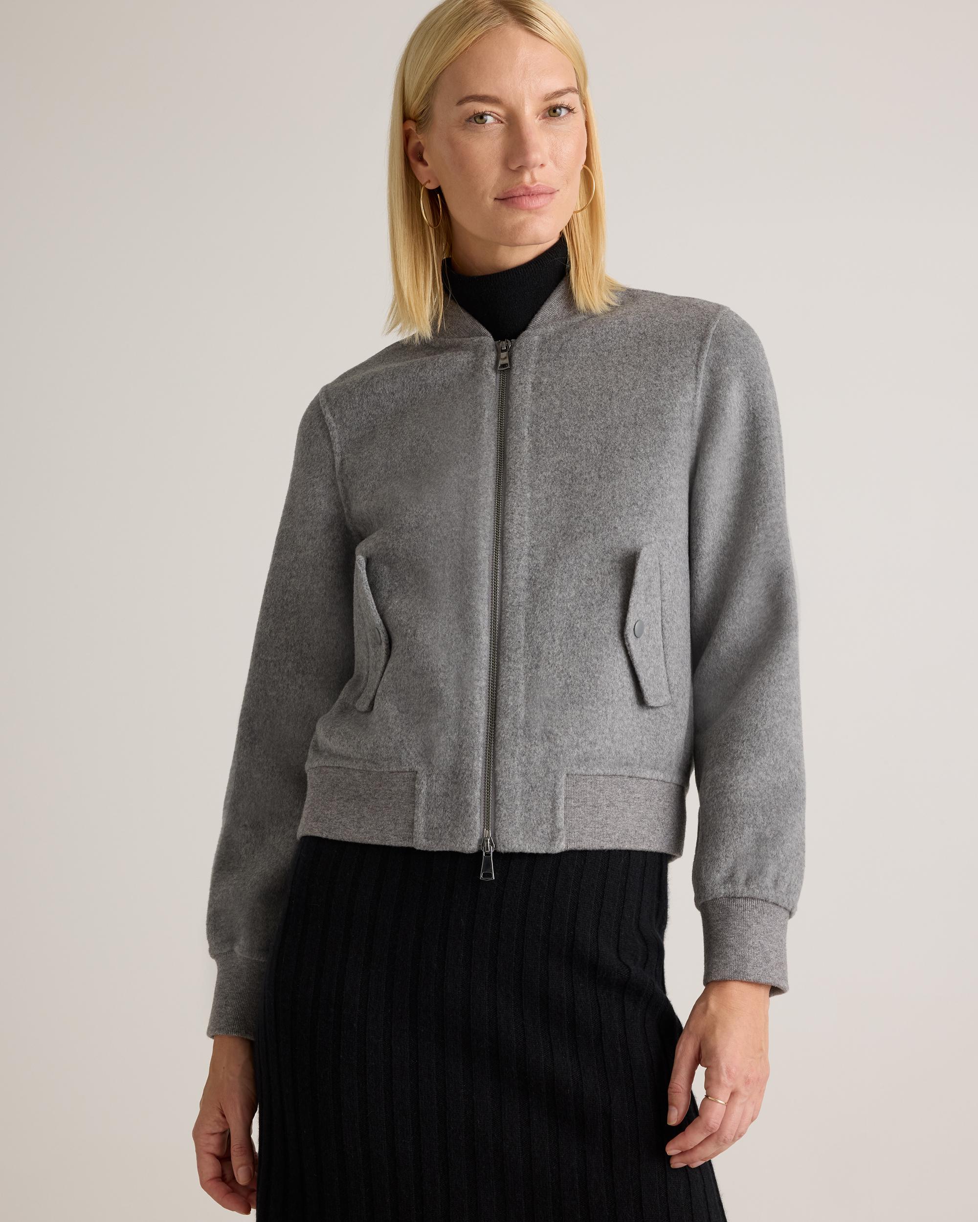Quince | Women's Double-Faced Merino Wool Bomber Jacket Product Image