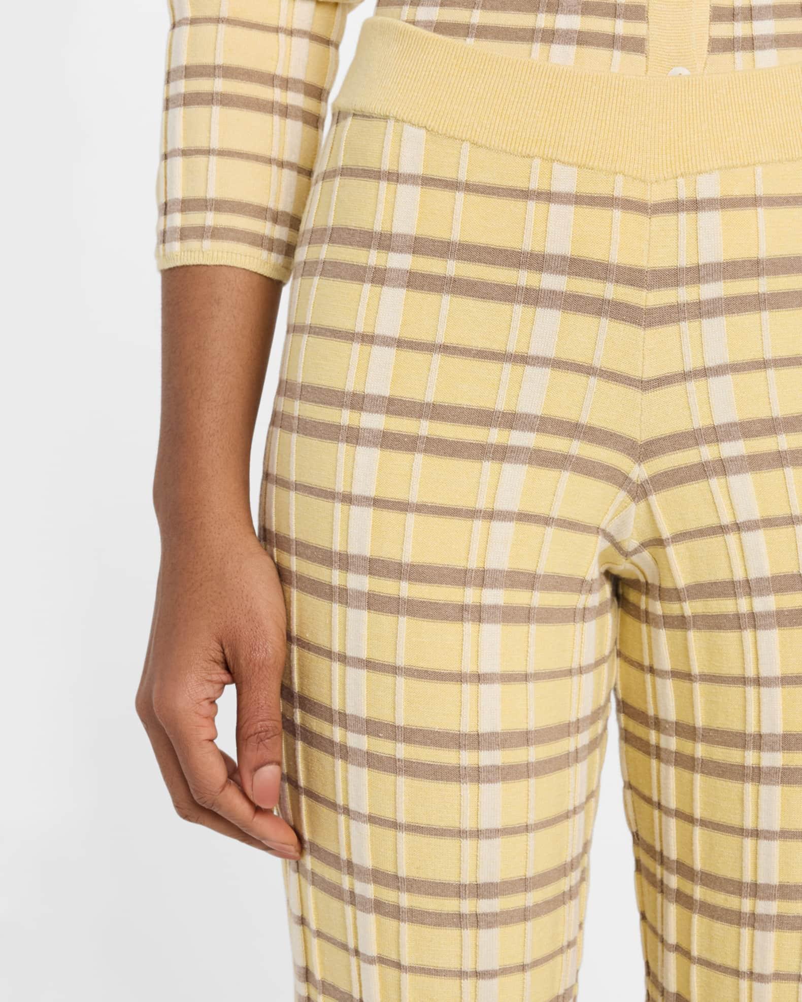 Plaid Flare Pants Product Image