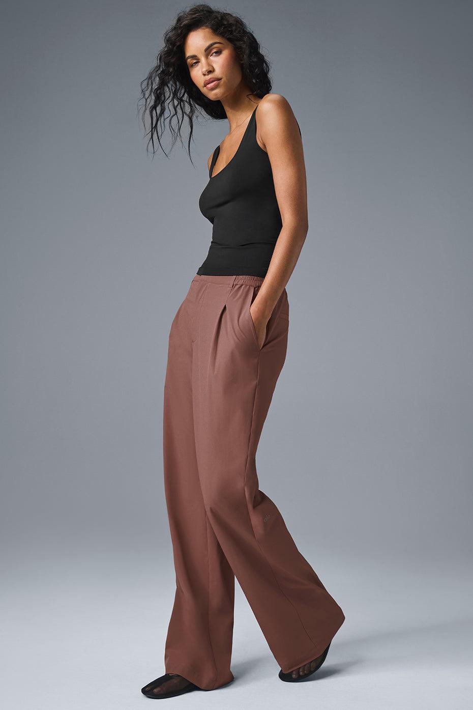 High-Waist Pursuit Trouser (Long) - Chestnut Product Image