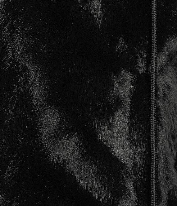 GB Faux Fur Zip Front Hooded Jacket Product Image