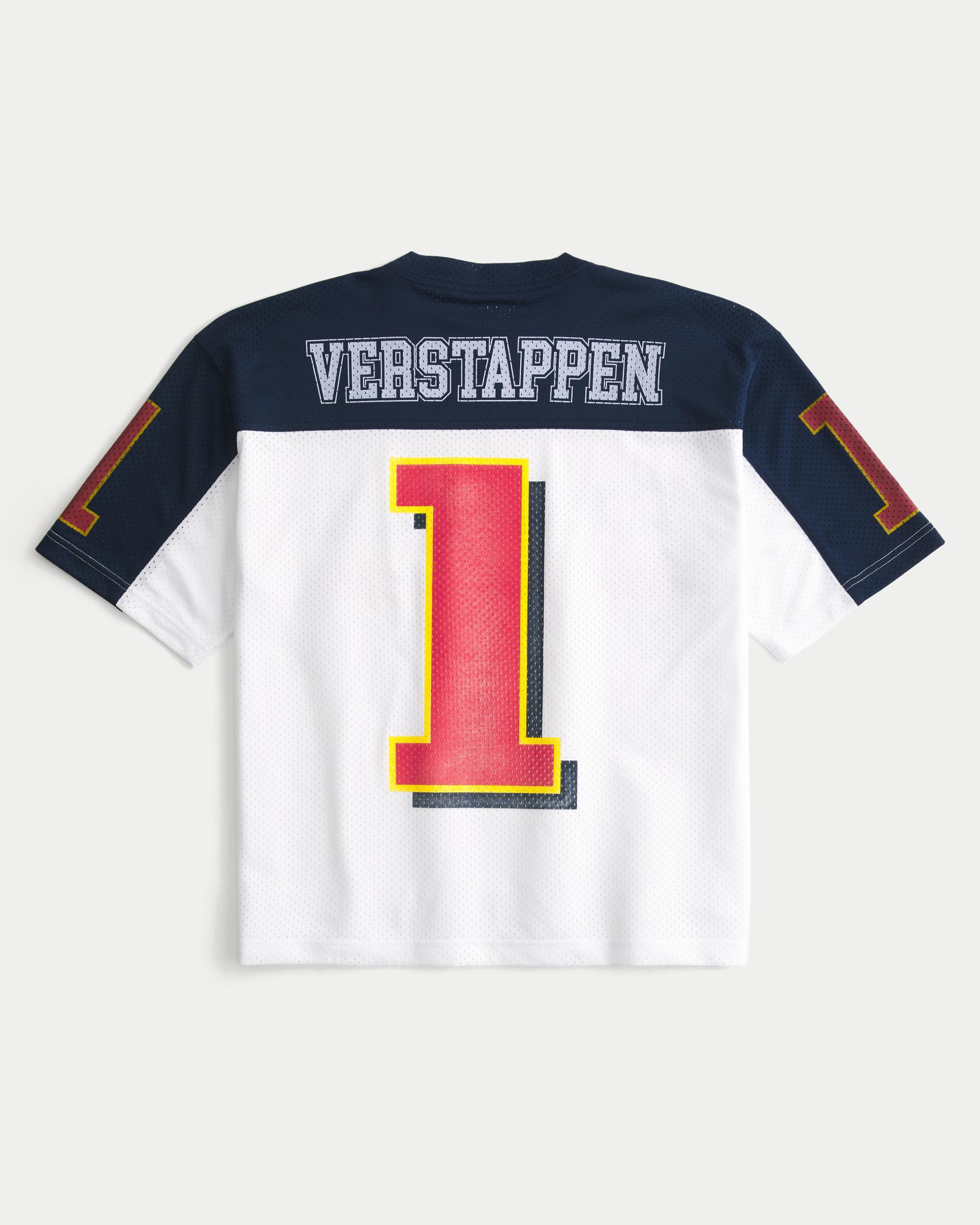 Boxy Crop Oracle Red Bull Graphic Jersey Product Image