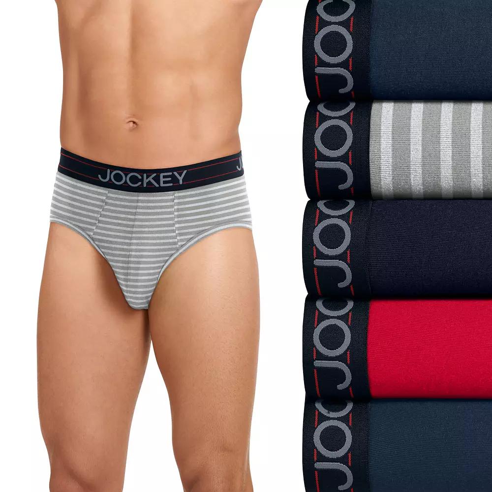 Men's Jockey® 5-Pack Lightweight Cotton Blend Brief,  Product Image