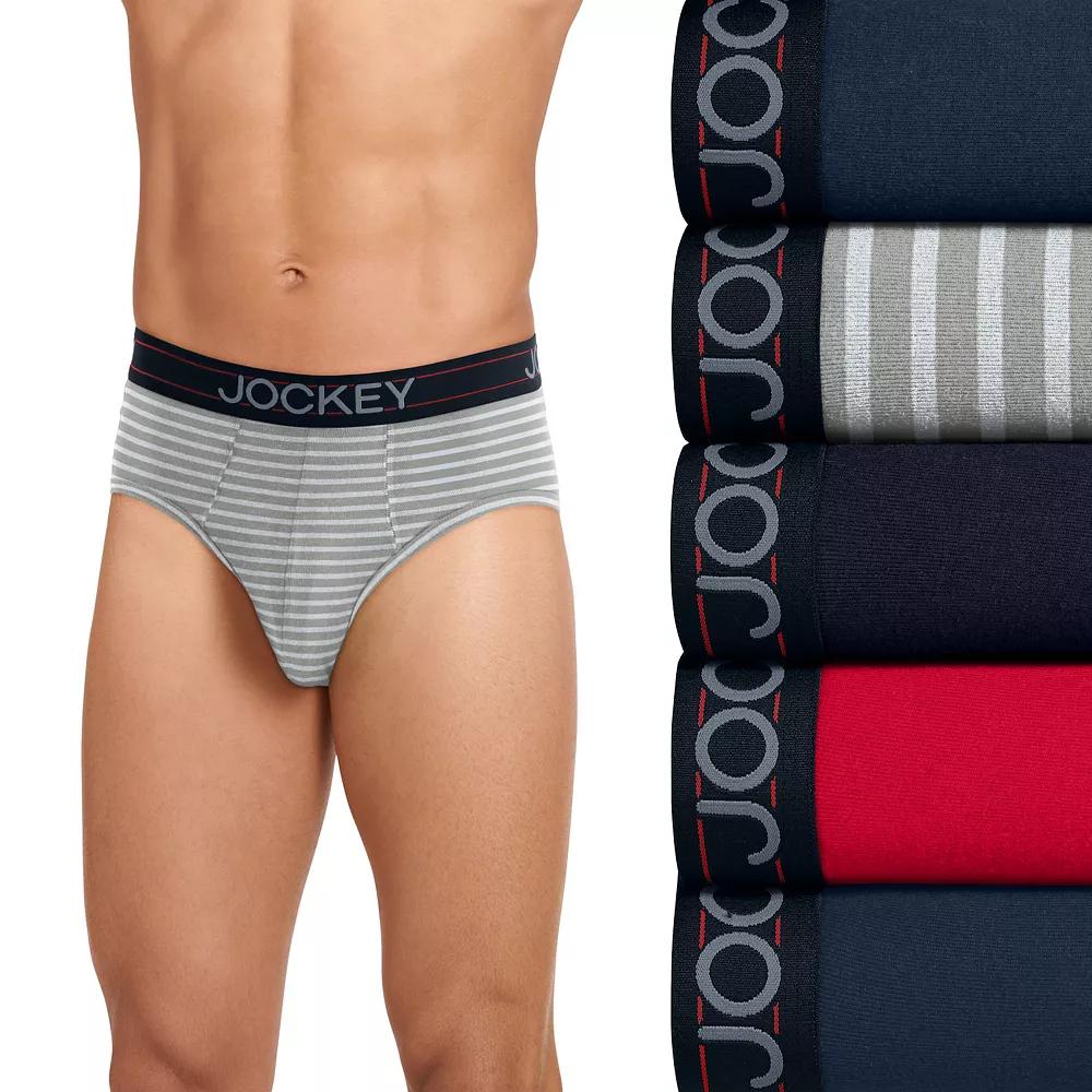 Men's Jockey® 5-Pack Lightweight Cotton Blend Brief,  Product Image