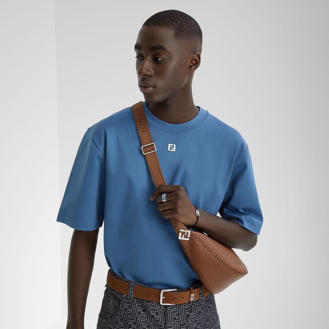 Fendi Roma Leather Fendi Melon SmallBrown leather bag Product Image