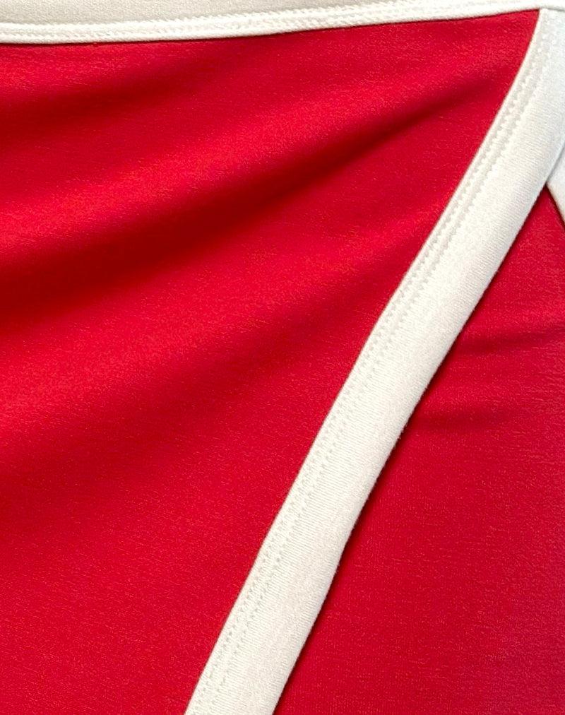 Andeci Sport Skort in Red with White Binding Female Product Image