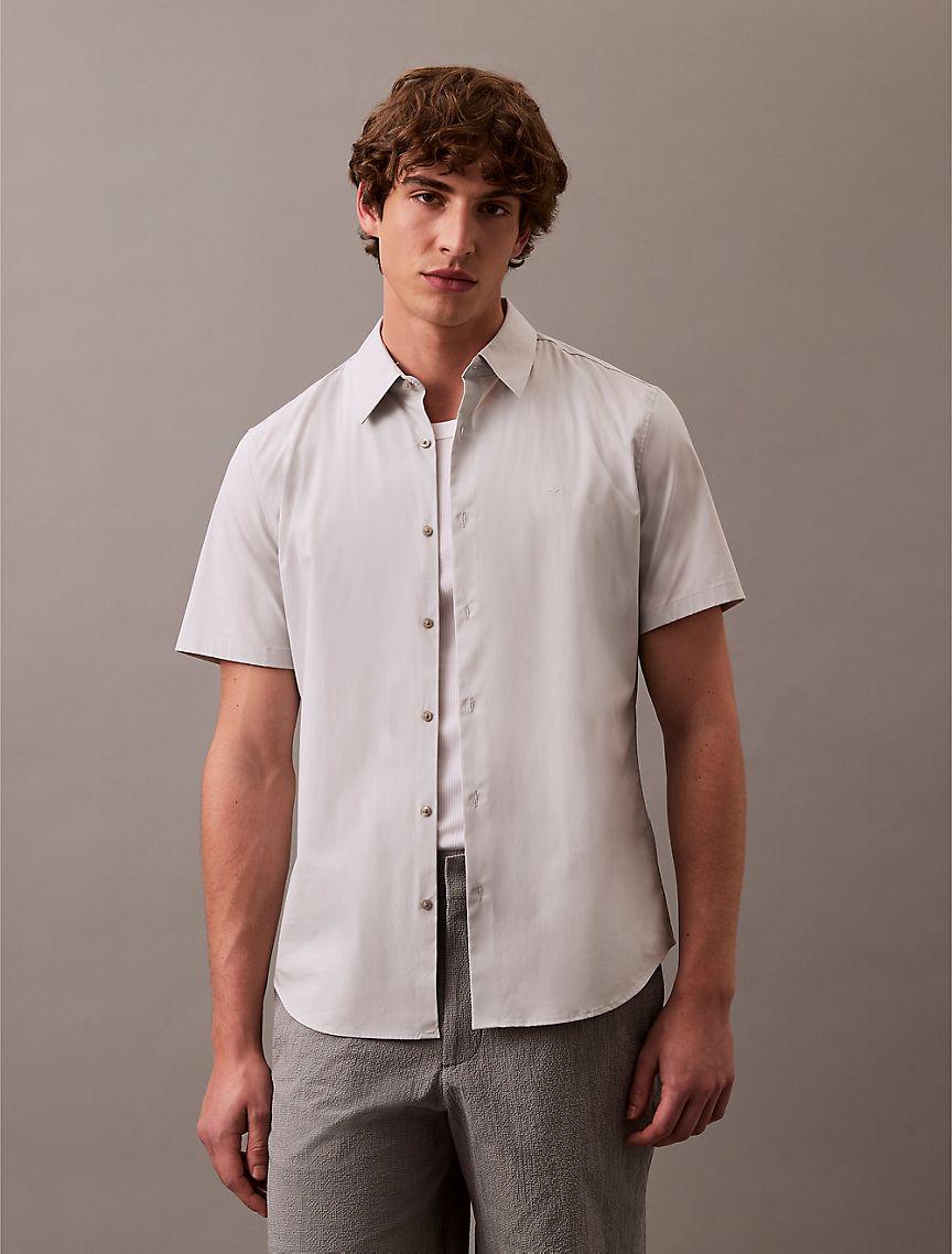 Cotton Stretch Slim Button-Down Shirt Product Image