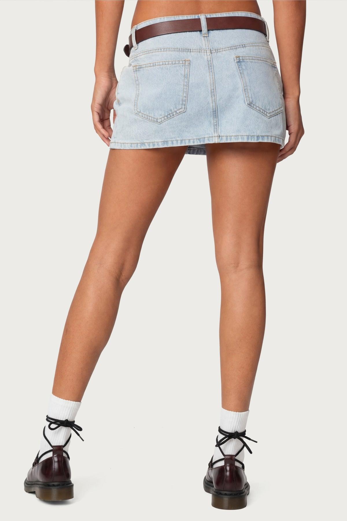 Chiara Denim Micro Skirt Product Image