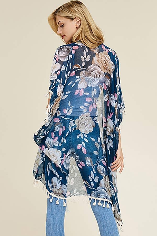 FLORAL TASSEL CARDIGAN Product Image