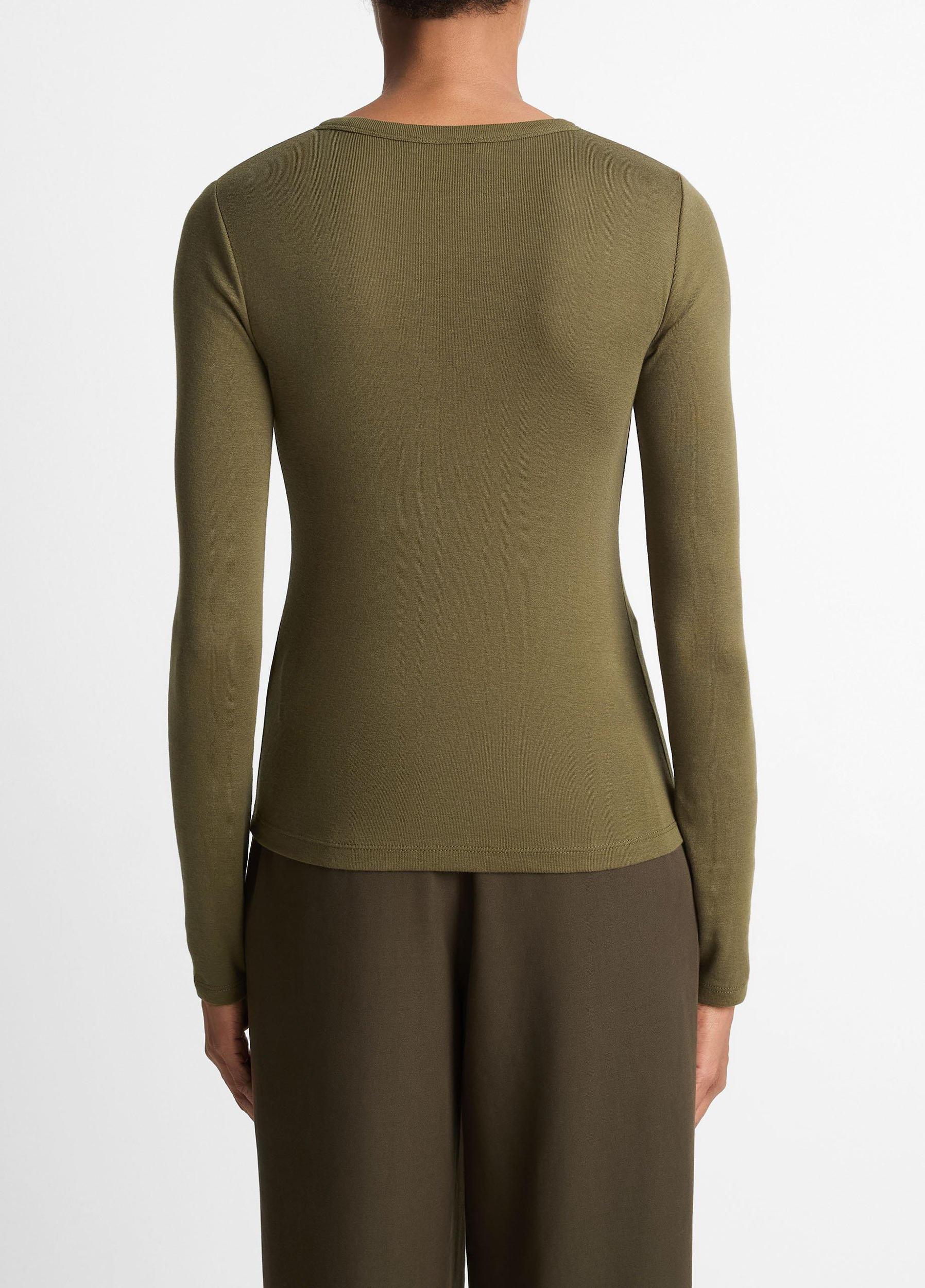 Essential Pima Cotton-Blend Long-Sleeve T-Shirt Product Image