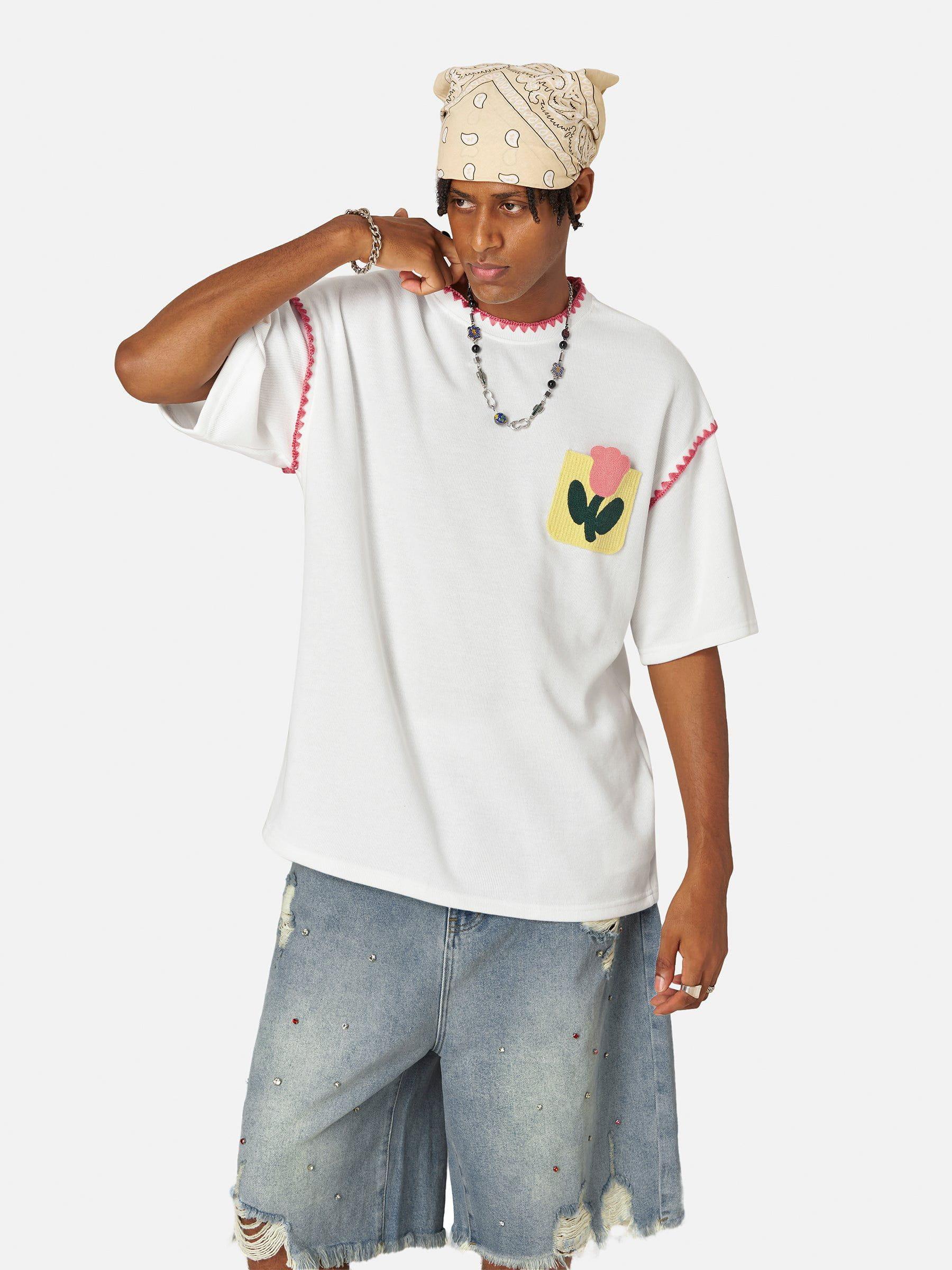 Aelfric Eden Crochet Floral Pocket Tee Product Image