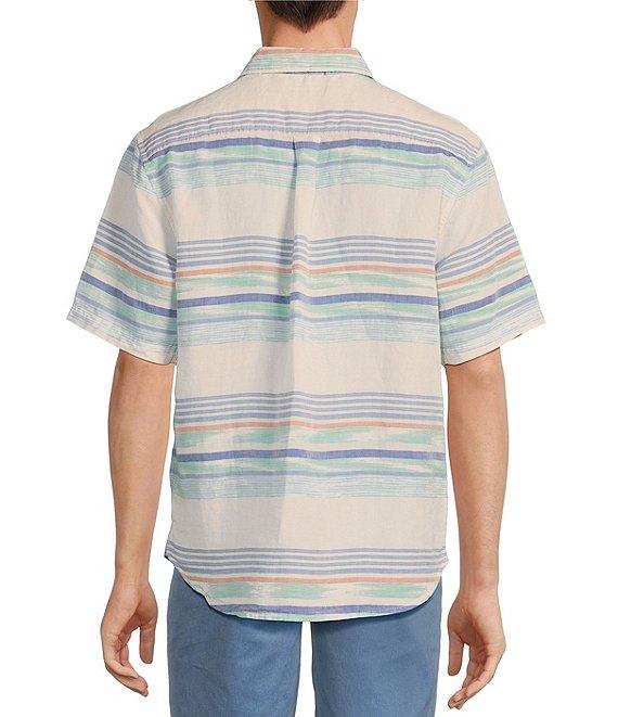 Tommy Bahama Sand Horizon View Linen Blend Short Sleeve Woven Shirt Product Image