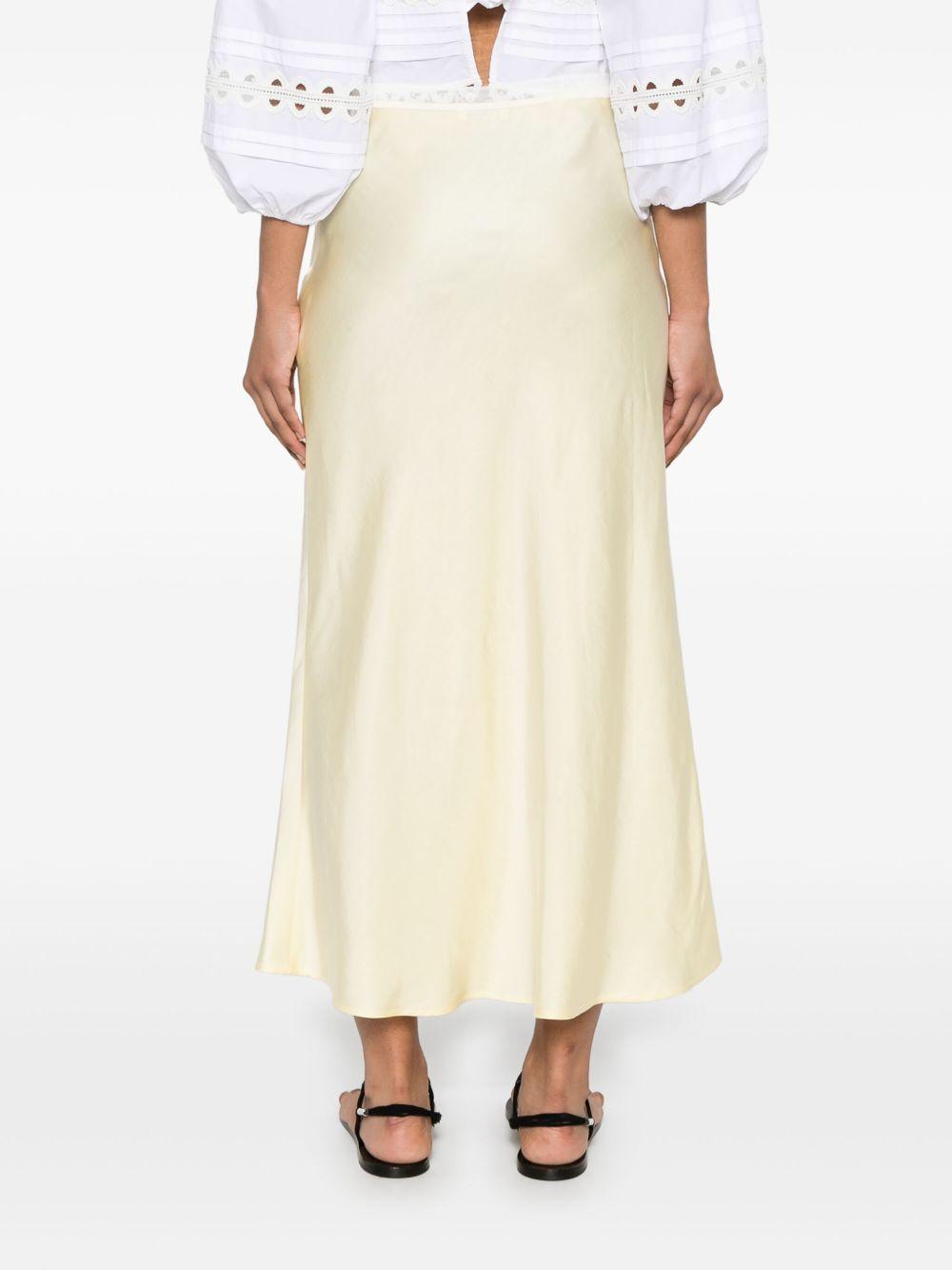 satin-effect midi skirt Product Image