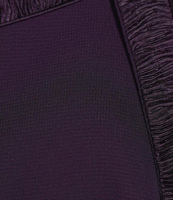 Le Bos Round Neck 3/4 Sleeve Georgette Tonal Trim Evening 3-Piece Pant Set Product Image