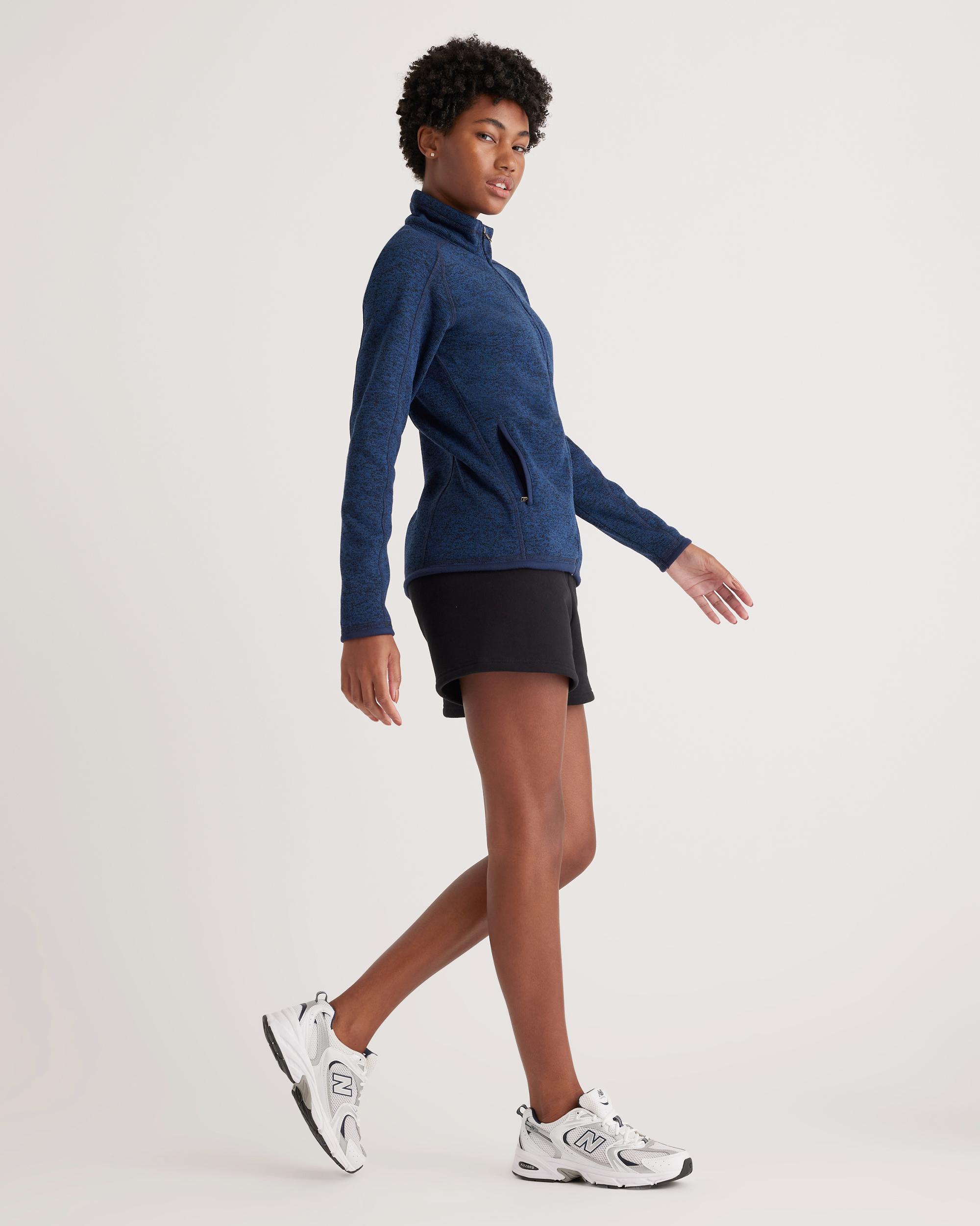 Quince | Women's Sweater-Knit Fleece Full-Zip Jacket Size XS, Recycled Polyester Product Image