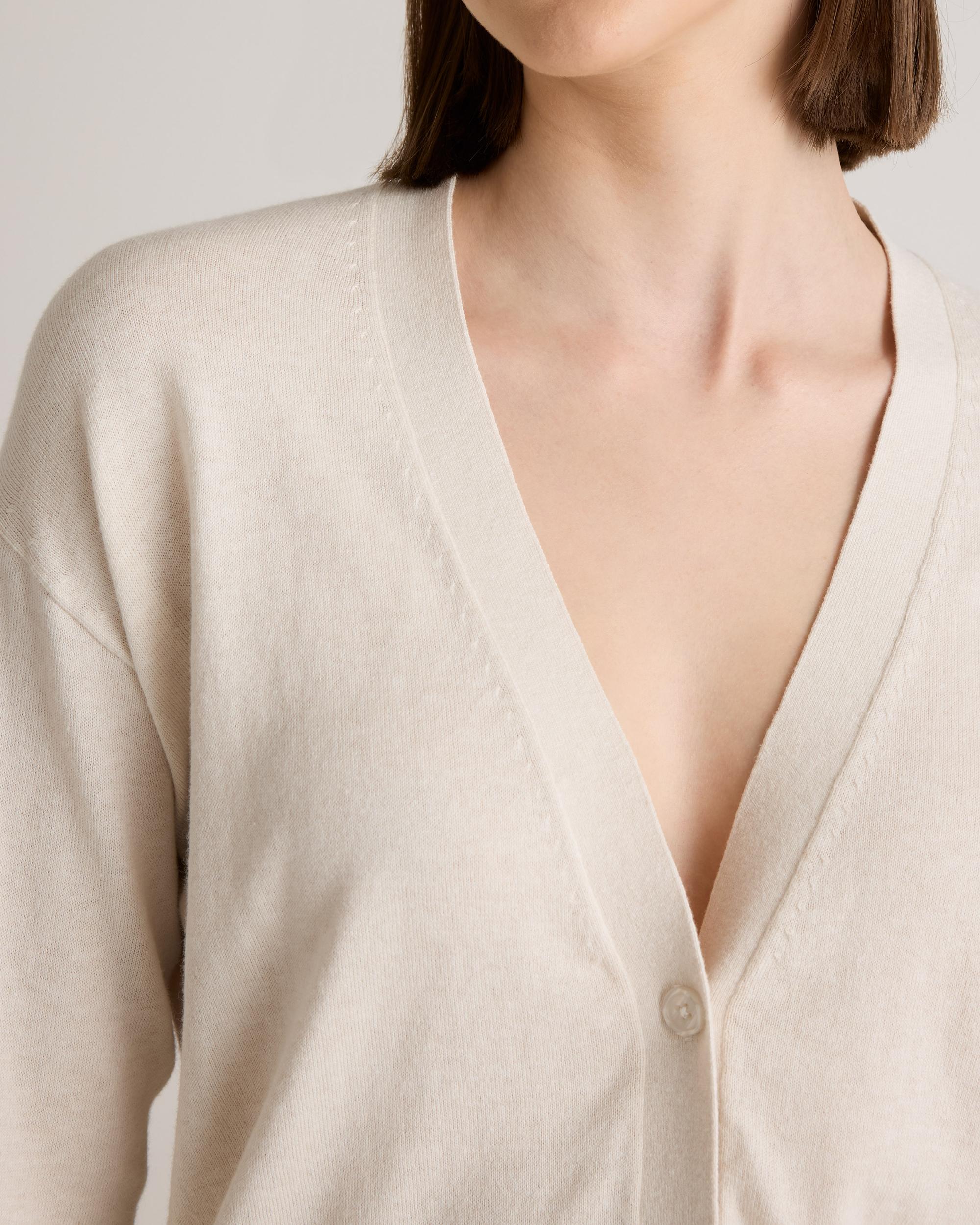Quince | Women's Lightweight Cotton Cashmere Cardigan Sweater Organic Cotton Product Image