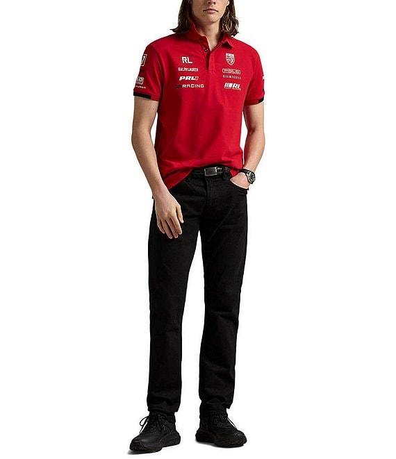 Polo Ralph Lauren RL Racing Custom Slim Fit Stretch Mesh Short-Sleeve Polo Shirt Product Image