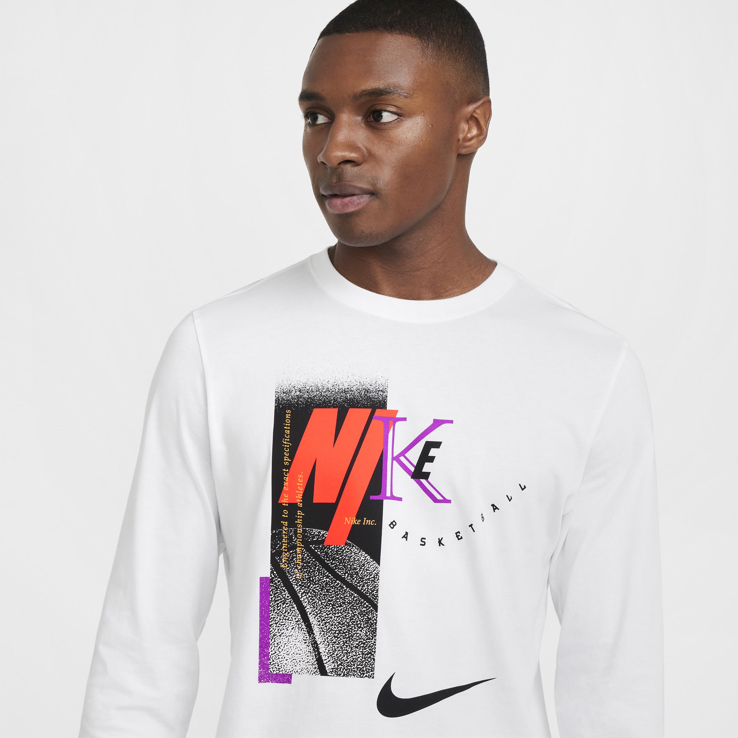 Nike Mens Long-Sleeve Basketball T-Shirt | HF6197-100 Product Image