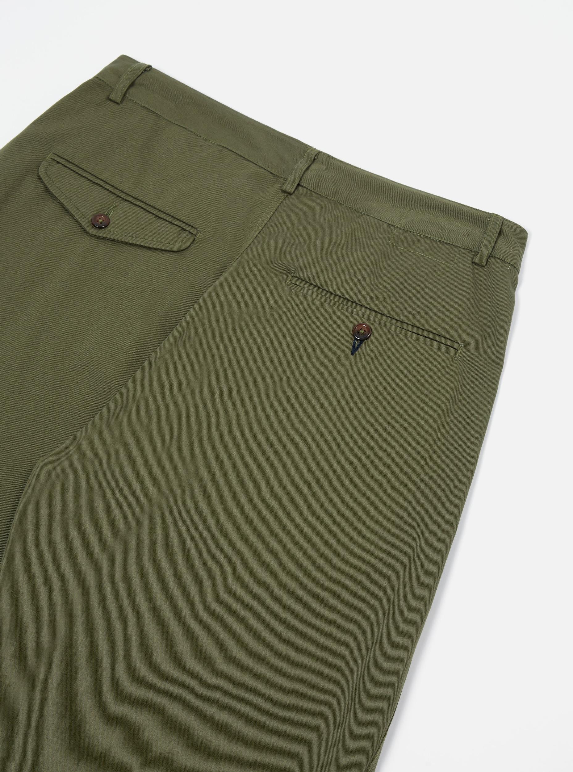 Light Olive Twill Curved Pant Product Image