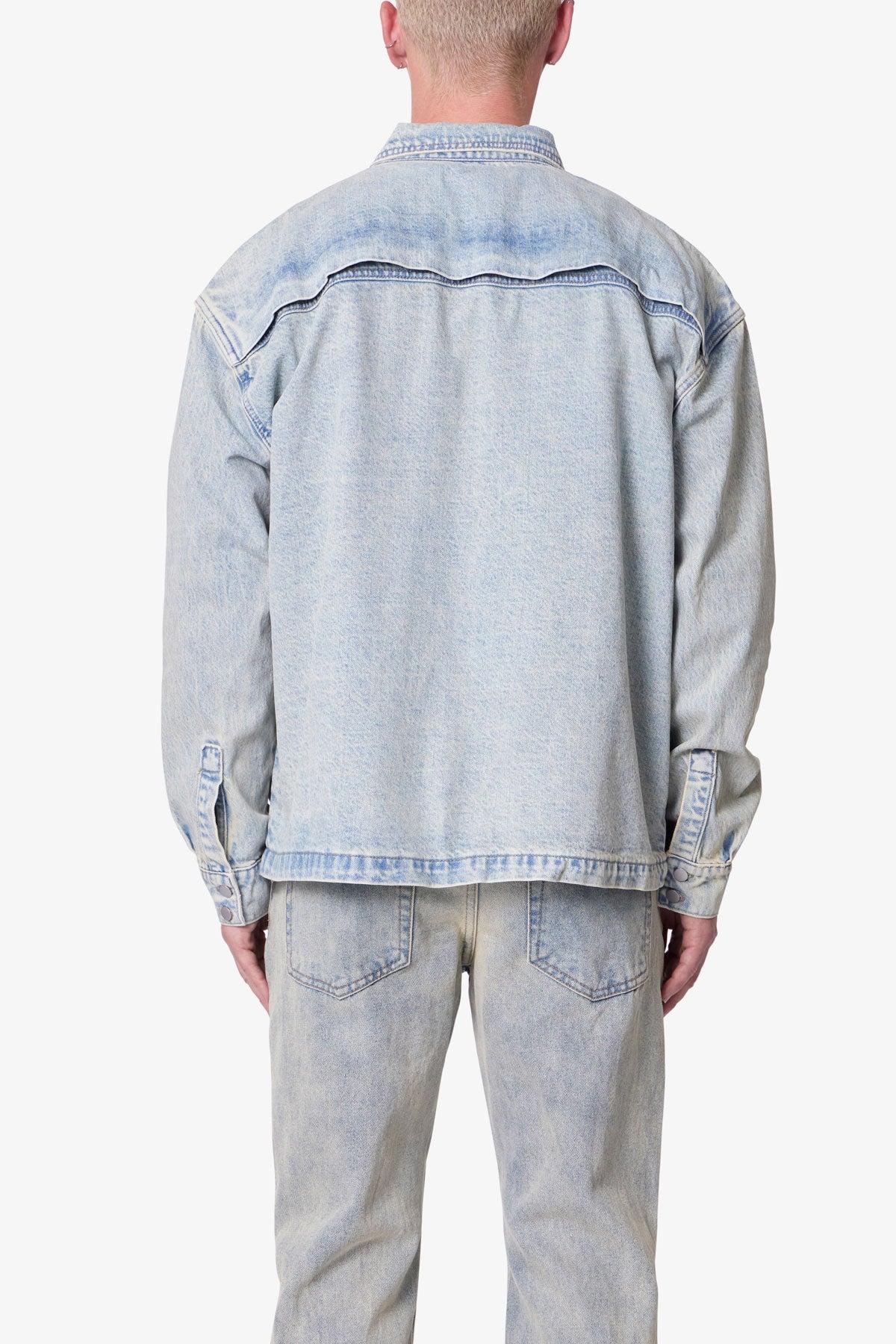 Denim Shirt Jacket - Light Blue Product Image
