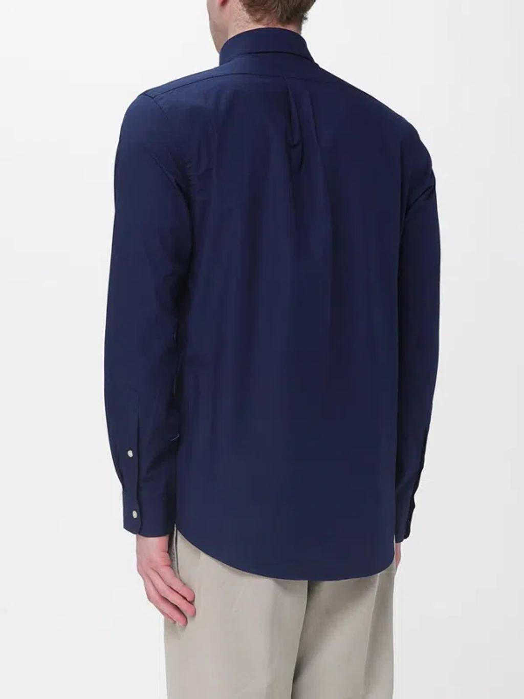POLO RALPH LAUREN Camicia Bd In Popeline Stretch Slim-fit Shirt In Blue Product Image