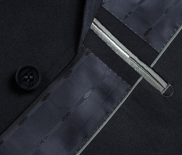 Vanderbilt Collection - Classic 2 Piece Suit 2 Buttons Regular Fit In Dark Navy Product Image